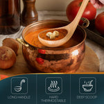 Load image into Gallery viewer, Bamboo Soup Ladle – Wooden Serving Spoon with Long Handle – Olive Wood Cooking Utensil – Durable &amp; Natural Kitchen Tool