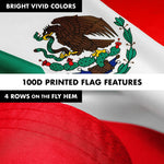 Load image into Gallery viewer, G128  6 Feet Tangle Free Spinning Flagpole (White) Mexico Brass Grommets Printed 3x5 ft (Flag Included) Aluminum Flag Pole