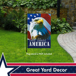 Load image into Gallery viewer, American Flag with Eagle God Bless America Patriotic Garden Flag 12x18 Inch