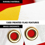 Load image into Gallery viewer, G128 Combo Pack: 6 Ft Tangle Free Spinning Flagpole (White) &amp; Tajikistan Flag 3x5 Ft Printed 150D Polyester, Brass Grommets (Flag Included) Aluminum Flag Pole