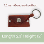 Load image into Gallery viewer, Purple Leather Keychain Coin Holder for Man and Women Airtag Holder Keychain