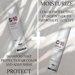 Load image into Gallery viewer, S10 Professional Shampoo for Color Treated Hair (6.76 fl oz) Color Protecting and Revitalizing Shine Shampoo with Silk Microproteins Protects &amp; Gently Cleanses the Scalp Sulfate and Paraben Free Hair Care Treatment by