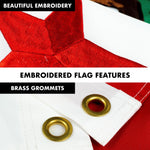 Load image into Gallery viewer, G128  6 Feet Tangle Free Spinning Flagpole (Black) California Double Sided Brass Grommets Embroidered 3x5 ft (Flag Included) Aluminum Flag Pole