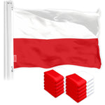 Load image into Gallery viewer, Poland Polish Flag 3x5 Ft 10Pack 150D Printed Polyester By G128