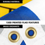Load image into Gallery viewer, G128 Combo Pack: 6 Feet Tangle Free Spinning Flagpole (White) Uruguay Uruguay Flag 3x5 ft Printed 150D Brass Grommets (Flag Included) Aluminum Flag Pole
