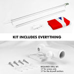 Load image into Gallery viewer, G128  6 Feet Tangle Free Spinning Flagpole (Silver) United Kingdom Brass Grommets Printed 3x5 ft (Flag Included) Aluminum Flag Pole
