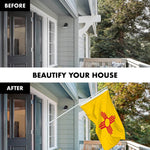 Load image into Gallery viewer, G128 Combo Pack: 6 Feet Tangle Free Spinning Flagpole (White) New Mexico NM State Flag 3x5 ft Printed 150D Brass Grommets (Flag Included) Aluminum Flag Pole