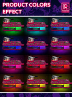 Load image into Gallery viewer, Pink Portable Hookah Set With Everything And Case with Tattoo Pattern