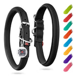 Load image into Gallery viewer, Ultra Soft Rolled Leather Dog Collar 13-16 inch Neck Soft Padded Dog Collars for Medium Dogs Puppy Collars for Large Breed Dogs Male and Female Dog Collar