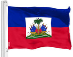 Load image into Gallery viewer, G128 Haiti Haitian Flag  3x5 Ft  Printed 150D Polyester  Indoor/Outdoor, Vibrant Colors, Brass Grommets, Quality Polyester, Much Thicker More Durable Than 100D 75D Polyester