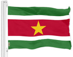 Load image into Gallery viewer, G128 Suriname Surinamese Flag  3x5 Ft  LiteWeave Pro Series Printed 150D Polyester  Country Flag, Indoor/Outdoor, Vibrant Colors, Brass Grommets, Thicker and More Durable Than 100D 75D Polyester