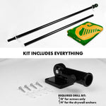 Load image into Gallery viewer, G128 Combo Pack: 6 Ft Tangle Free Spinning Flagpole (Black) &amp; Erin Go Bragh Flag 3x5 Ft Printed 150D Polyester, Brass Grommets (Flag Included) Aluminum Flag Pole