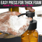 Load image into Gallery viewer, 2Pcs Amber Glass Foaming Soap Dispenser   8.5 oz Amber Glass Soap Dispenser with Pump Compatible with Hand Soap Dish Soap Shampoo and Gel Durable Stylish &amp; Refillable for Bathroom and Kitchen