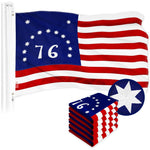 Load image into Gallery viewer, G128 5 Pack: Bennington 76 Flag  4x6 Ft  ToughWeave Series Embroidered 300D Polyester  Historical Flag, Embroidered Design, Indoor/Outdoor, Brass Grommets