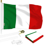 Load image into Gallery viewer, G128  6 Feet Tangle Free Spinning Flagpole (White) Italy Brass Grommets Printed 3x5 ft (Flag Included) Aluminum Flag Pole