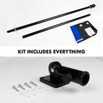 Load image into Gallery viewer, G128  6 Feet Tangle Free Spinning Flagpole (Black) Thin Blue Flag Brass Grommets Embroidered 3x5 ft (Flag Included) Aluminum Flag Pole
