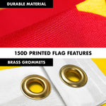 Load image into Gallery viewer, G128 Combo Pack: 6 Feet Tangle Free Spinning Flagpole (White) New Mexico NM State Flag 3x5 ft Printed 150D Brass Grommets (Flag Included) Aluminum Flag Pole