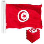 Load image into Gallery viewer, Tunisia Tunisian Flag 3x5 Ft 5Pack 150D Printed Polyester By G128