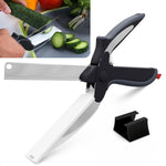 Load image into Gallery viewer, Kitchen Scissors for Food – 2 in 1 Cutting Board Scissors &amp; Knife with Locking Mechanism &amp; Stainless Steel Blades – Multifunctional Kitchen Shears for Effortless Chopping Slicing &amp; Meal Prep