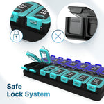 Load image into Gallery viewer, Weekly Pill Organizer 2 Times A Day   Airtight Pill Box 7 Day   Am Pm Vitamin