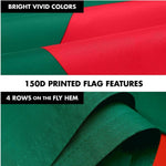 Load image into Gallery viewer, G128 Combo Pack: 6 Ft Tangle Free Spinning Flagpole (White) &amp; Bangladesh Flag 3x5 Ft Printed 150D Polyester, Brass Grommets (Flag Included) Aluminum Flag Pole
