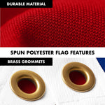 Load image into Gallery viewer, G128 Combo Pack: 5 Ft Tangle Free Aluminum Spinning Flagpole (White) &amp; Ohio OH State Flag 2.5x4 Ft, StormFlyer Series Embroidered 220GSM Spun Polyester  Pole with Flag Included