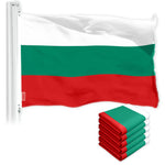 Load image into Gallery viewer, G128 5 Pack: Bulgaria Flag  3x5 Ft  LiteWeave Pro Series Printed 150D Polyester  Country Flag, Indoor/Outdoor, Vibrant Colors, Brass Grommets, Thicker and More Durable Than 100D 75D Polyester
