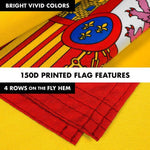 Load image into Gallery viewer, G128 Combo Pack: 6 Feet Tangle Free Spinning Flagpole (Black) Spain Spanish Flag 3x5 ft Printed 150D Brass Grommets (Flag Included) Aluminum Flag Pole
