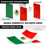 Load image into Gallery viewer, G128 Combo Pack: 5 Ft Tangle Free Aluminum Spinning Flagpole (Black) &amp; Mexico Mexican Flag 2.5x4 Ft, Double ToughWeave Series Double Sided Embroidered 210D Polyester  Pole with Flag Included