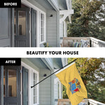Load image into Gallery viewer, G128 Combo Pack: 6 Ft Tangle Free Aluminum Spinning Flagpole (Black) &amp; New Jersey NJ State Flag 3x5 Ft, LiteWeave Pro Series Printed 300D Polyester  Pole with Flag Included