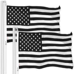 Load image into Gallery viewer, USA Black and White Flag 3x5 Ft 2Pack 150D Printed Polyester By G128
