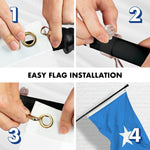 Load image into Gallery viewer, Flag Pole 6FT Black Tangle Free &amp; Somalia Somalian Flag 3x5 Ft Combo Printed 150D Polyester By G128