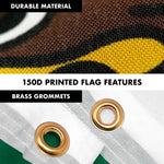 Load image into Gallery viewer, G128 Combo Pack: 6 Feet Tangle Free Spinning Flagpole (White) Mexico Mexican Flag 3x5 ft Printed 150D Brass Grommets (Flag Included) Aluminum Flag Pole