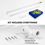 Load image into Gallery viewer, G128 Combo Pack: 6 Ft Tangle Free Spinning Flagpole (Silver) &amp; Oregon Double Sided Flag 3x5 Ft Printed 150D Polyester, Brass Grommets (Flag Included) Aluminum Flag Pole