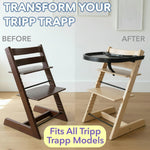 Load image into Gallery viewer, High Chair Tray for Stokke Tripp Trapp Black No Baby Set Needed Suction Surface Snap on BPA Free