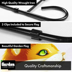 Load image into Gallery viewer, Combo Pack: Garden Flag Stand Black 36x16 Inch Garden Flag Cats in Love 12x18