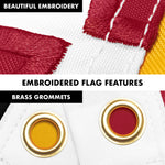 Load image into Gallery viewer, G128 Combo Pack: 5 Ft Tangle Free Aluminum Spinning Flagpole (Silver) &amp; Maryland MD State Flag 2x3 Ft, ToughWeave Series Embroidered 300D Polyester  Pole with Flag Included