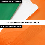Load image into Gallery viewer, G128 Combo Pack: 6 Ft Tangle Free Aluminum Spinning Flagpole (White) &amp; Ireland Irish Flag 3x5 Ft, LiteWeave Pro Series Printed 150D Polyester, 4 Corner Brass Grommets  Pole with Flag Included