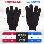 Load image into Gallery viewer, ABC PACK &amp; SUPPLY Brown Jersey Gloves for Men and Women. Brown Jersey Work Gloves. Polyester and Cotton Garden Gloves