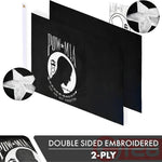Load image into Gallery viewer, POW MIA Flag 4x6FT 5Pack Doublesided Embroidered Polyester By G128