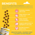 Load image into Gallery viewer, Omega 3 for Dogs   120 Fish Oil Treats for Shedding   Dog Allergy Chews  Skin and Coat Supplement Itch Relief Hot Spots   Joint Health   EPA &amp; DHA Fatty Acids Biotin   Puppy Salmon Oil Soft Chews