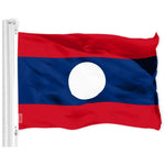 Load image into Gallery viewer, G128 Combo Pack: American USA Flag 3x5 Ft &amp; Laos Flag 3x5 Ft, Both Printed 150D Polyester, Indoor/Outdoor, Brass Grommets