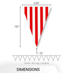 Load image into Gallery viewer, G128 American USA Star &amp; Stripe Pennant Banner  Flag 7 x 8 Inch, Full String 9.8 Feet  Printed 150D Polyester, Decorations For Bar, School, Festival Events Celebration (Total 10 PCS)