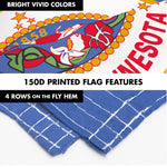 Load image into Gallery viewer, G128 Combo Pack: 6 Ft Tangle Free Spinning Flagpole (Black) &amp; Minnesota Flag 3x5 Ft Printed 150D Polyester, Brass Grommets (Flag Included) Aluminum Flag Pole