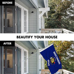 Load image into Gallery viewer, G128 Combo Pack: 6 Ft Tangle Free Aluminum Spinning Flagpole (Silver) &amp; Wisconsin WI State Flag 3x5 Ft, LiteWeave Pro Series Printed 300D Polyester  Pole with Flag Included