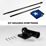 Load image into Gallery viewer, G128  6 Feet Tangle Free Spinning Flagpole (Black) North Carolina Flag Brass Grommets Embroidered 3x5 ft (Flag Included) Aluminum Flag Pole
