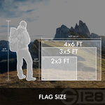 Load image into Gallery viewer, G128 Combo Pack: USA American Flag 3x5 Ft Embroidered Stars &amp; Bolivia (Bolivian) Flag 3x5 Ft Doublesided Embroidered 210D