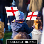 Load image into Gallery viewer, G128 30 Pack Handheld England English Stick Flags  12x18 In  Printed 150D Polyester, Country Flag, Solid Wooden Stick, Spear Gold Tip