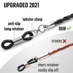 Load image into Gallery viewer, Glasses Strap Chains Premium ECO Leather Eyeglass Holder 4 Pack 28 inch Long