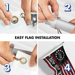 Load image into Gallery viewer, G128 Combo Pack: 6 Ft Tangle Free Aluminum Spinning Flagpole (Silver) &amp; We the People American Flag 3x5 Ft, LiteWeave Pro Series Printed 150D Polyester  Pole with Flag Included